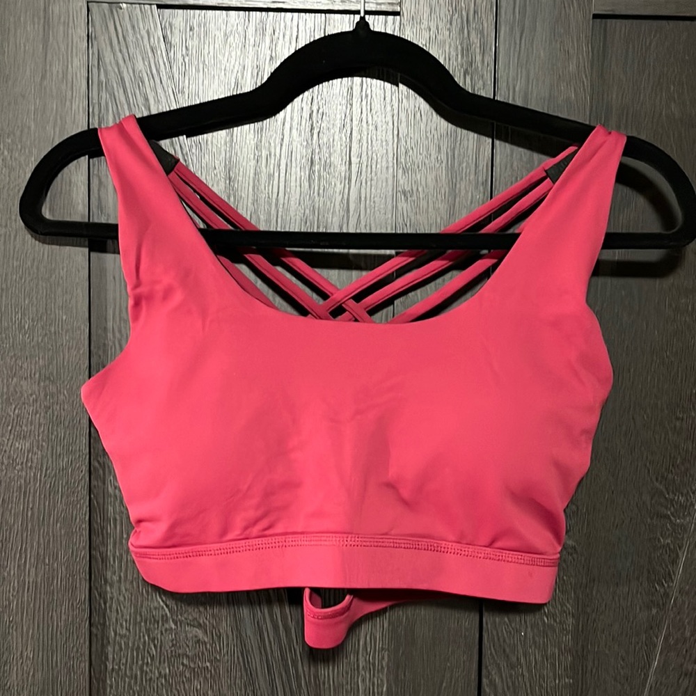NWOT burgundy sports bra